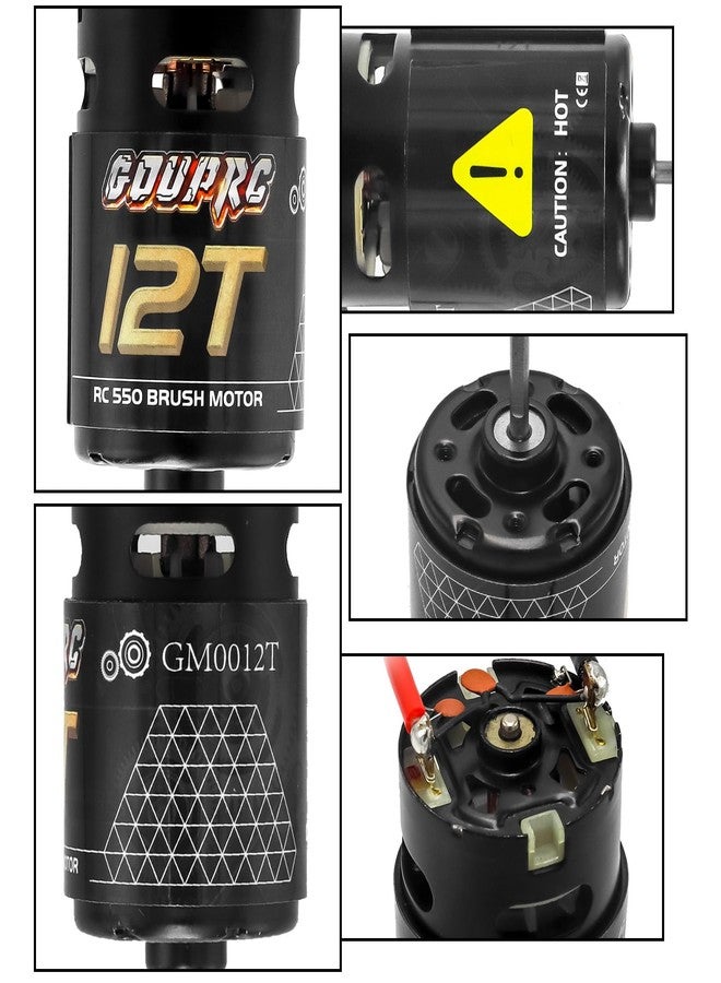 محرك GOUPRC 550 12T ذو فرشاة لسيارات Traxxas 1:10 RC Crawler و Axial SCX10 و TRX4 و TRX6 و AXI03007 و HSP و HPI و Wltoys RC وقوارب RC - Image 4
